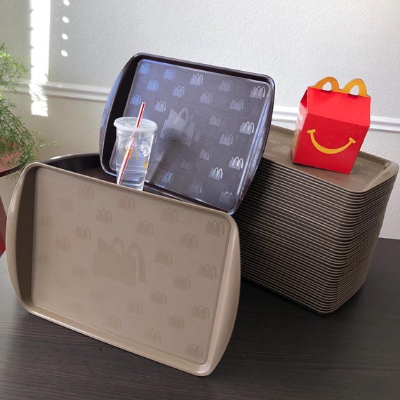 McDonalds Serving Trays Restaurant Trays Plastic TraysEarly 1980s1980sEighties McDonalds CollectableLight and Dark Brown