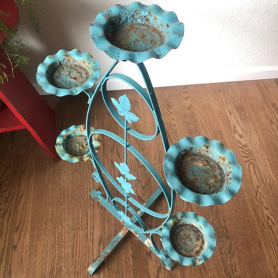 Wrought Iron Plant Stand Iron Decoration Metal Plant Stand Garden Decor Flower Decoration Floral Decor Pot Holder Tiered Plant Stand Antique