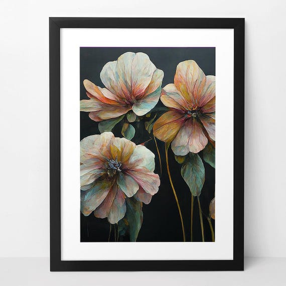 Botanical Print Wall Art Digital Download Watercolor Flower Art Print Modern Botanical Print Download Flower Nature Download Peace Wall Art