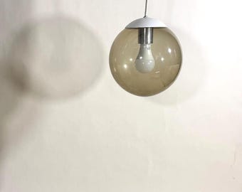 Smoke Glass Pendant Lamp Light Art Globe Light Pendant Hanging Light Pendant Bedroom Light Dining Room Lights Vintage 1970s Decor Boho