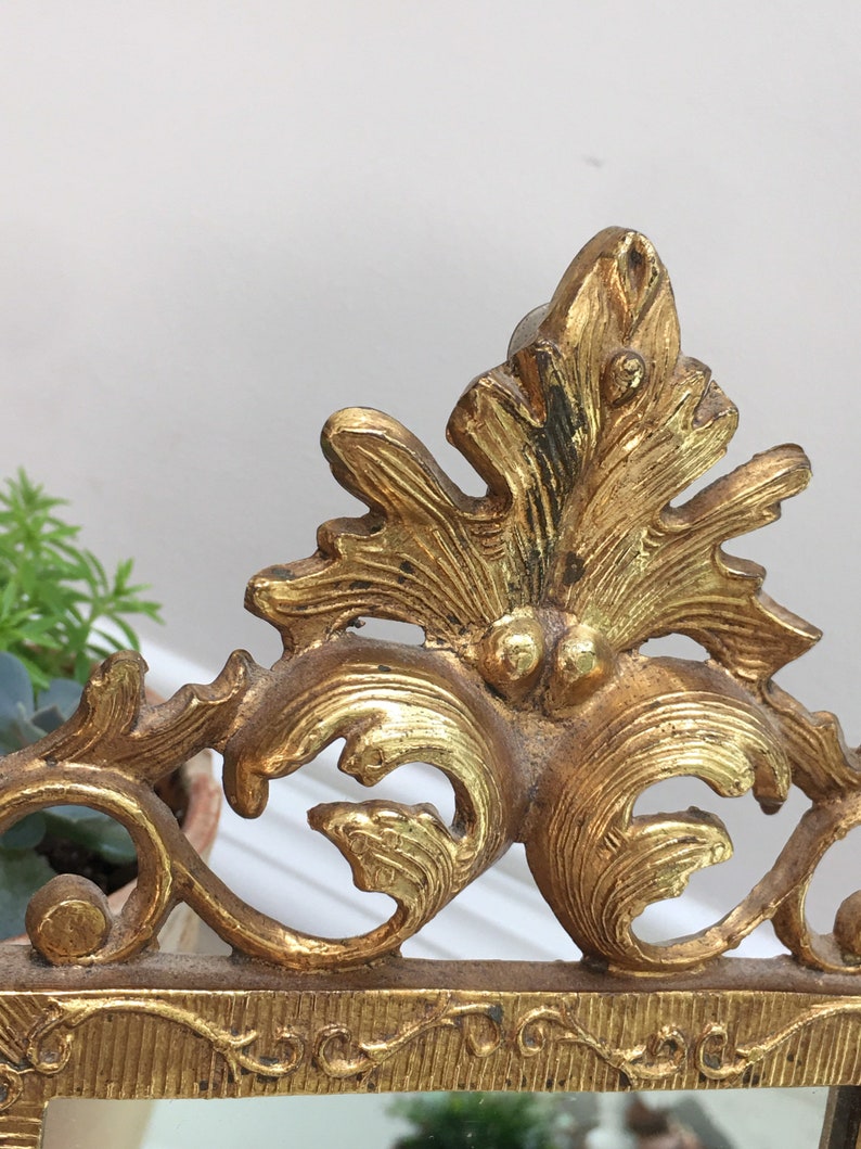 Lovely Ornate Victorian Tabletop Vanity Mirror Gothic Cast Etsy