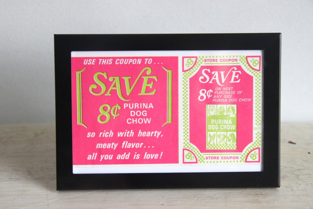 Vintage Purina Dog Chow Coupon Dog Food Coupon Grocery - Etsy