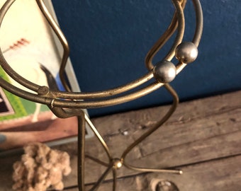 Midcentury Ashtray Stand Rare MCM Decor Brass Tripod Stand