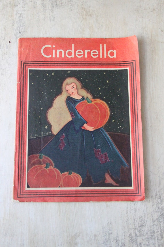 Fern Bisel Peat Cinderella Book Sandusky American Crayon Co. (1943 Harter: 1931) Classic Fairytale Paper Ephemera WTH841