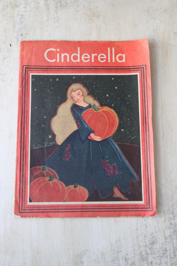 Fern Bisel Peat Cinderella Book, Sandusky, American Crayon Co. (1943, Harter: 1931) Classic Fairytale, Paper Ephemera, WTH-841