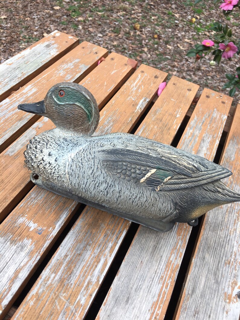 Vintage Plastic Duck Decoy Carry Lite Made in Italy Sitting Etsy