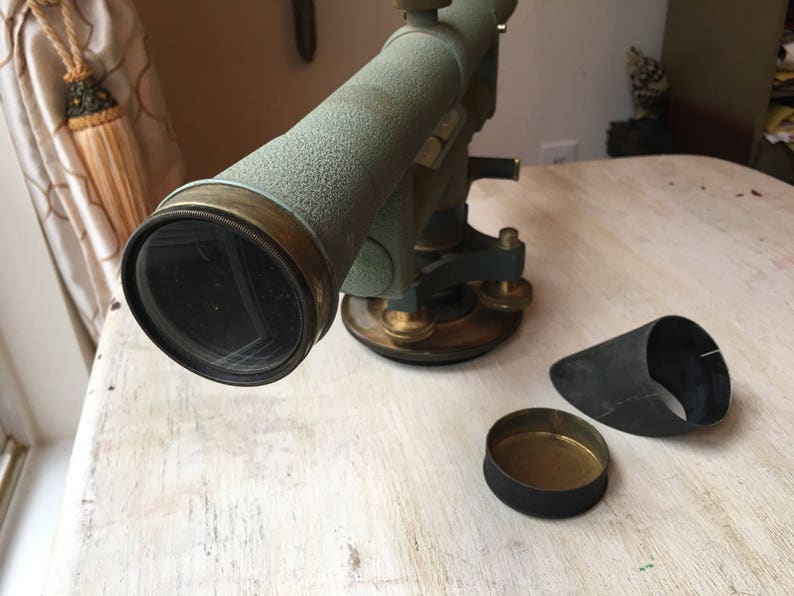 Vintage Keuffel Esser Transit Surveyor Telescope With Original Wooden Carrying Case Level Transit Level Architect Architecture - 