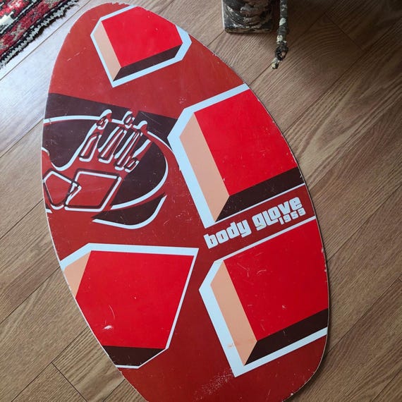 Vintage Body Glove Since 1953 Skim Board Wall Decor  Surfing Sand Redondo Beach Boogie Board Rad Eightees 1980s Fun Cali