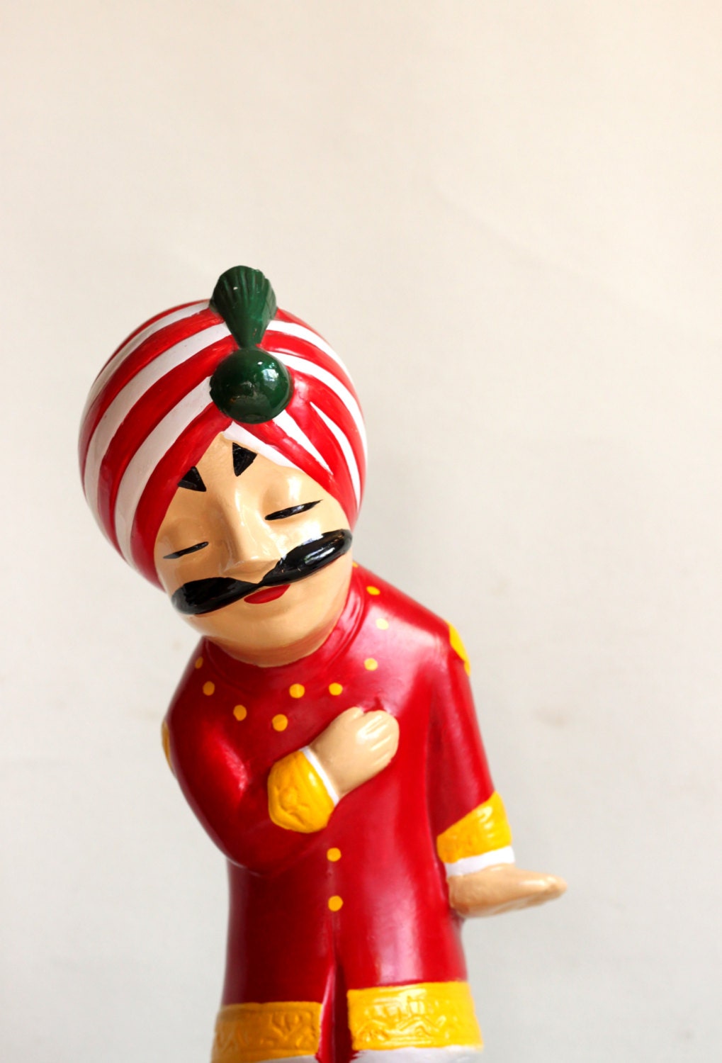Air India Airlines Maharajah Statue - 1960s, Compaper, Plaster