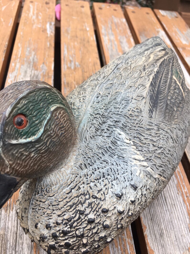 Vintage Plastic Duck Decoy Carry Lite Made in Italy Sitting Etsy