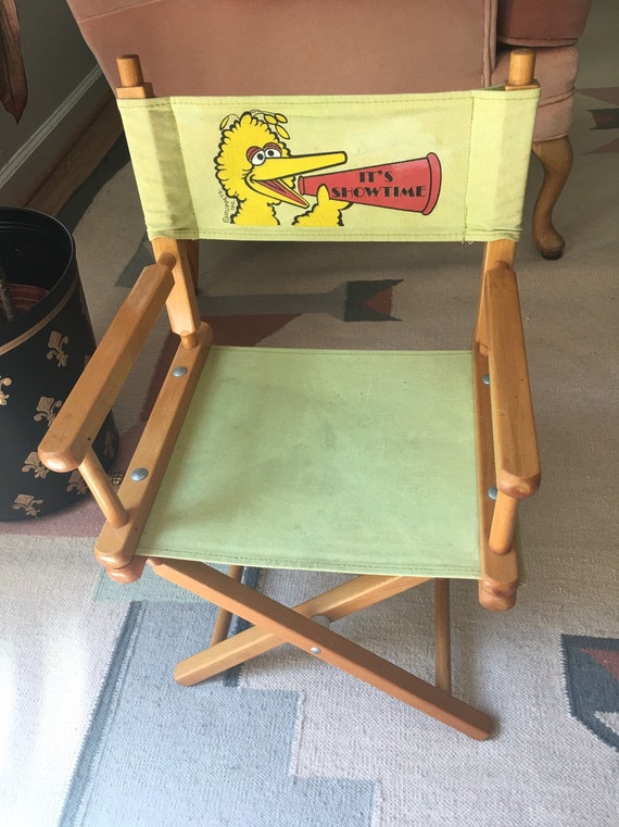 It S Showtime Big Bird Director S Child Size Chair Etsy