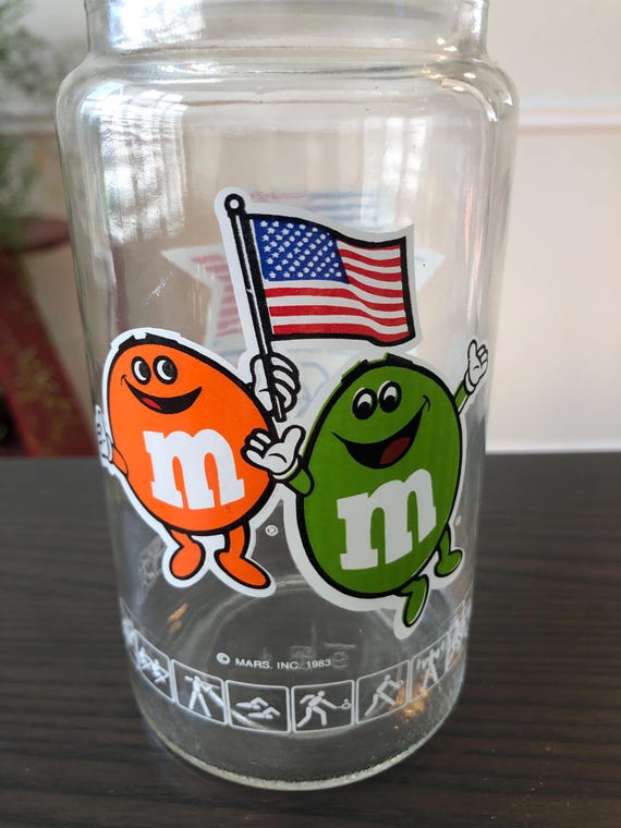 M&M Jar Olympic Game Jar Collectable Candy Holder Candy Dish 1984 Los Angeles Summer Olympic