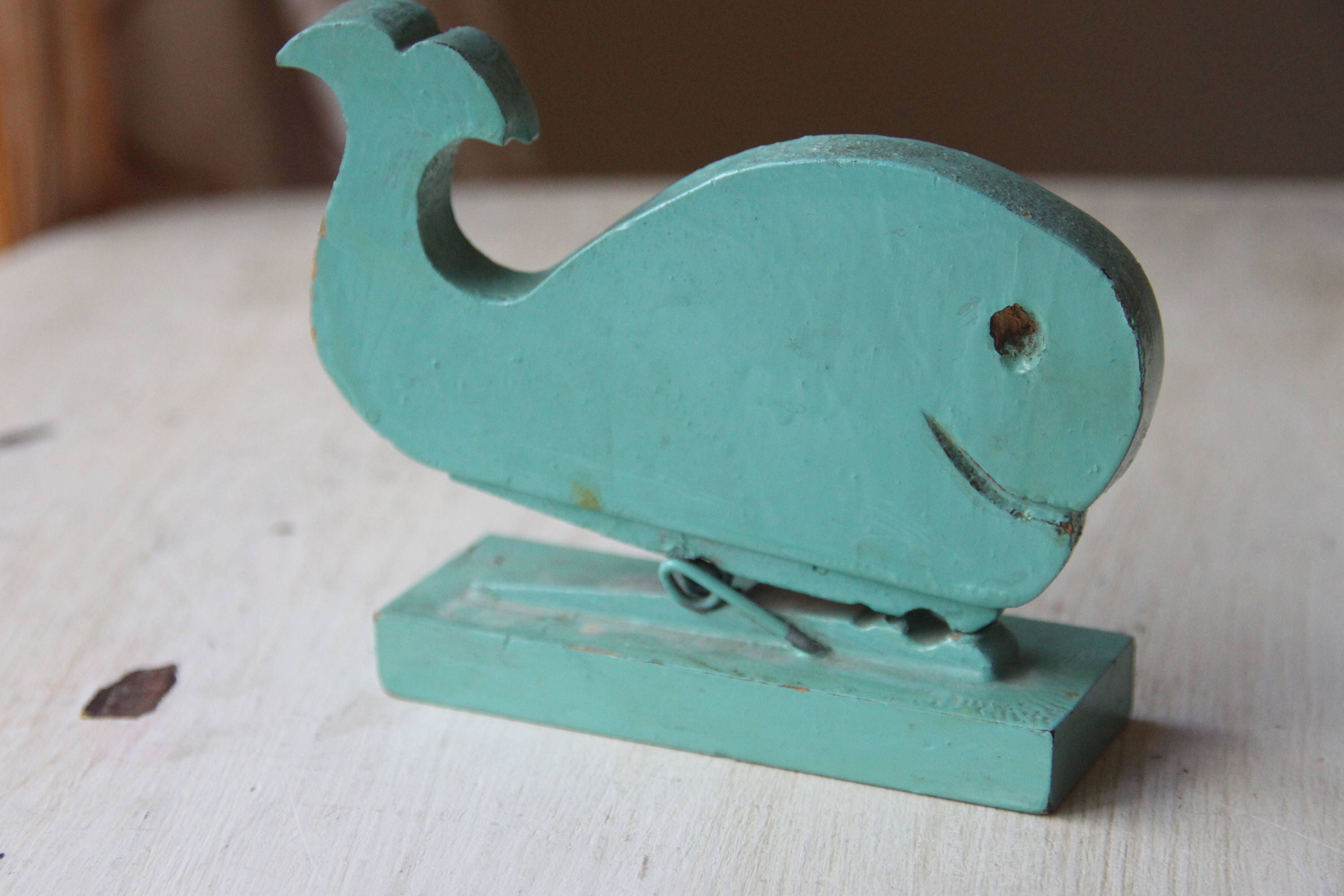 Hand Carved Wood Whale Clothes Pin Note Holder Reminder Etsy