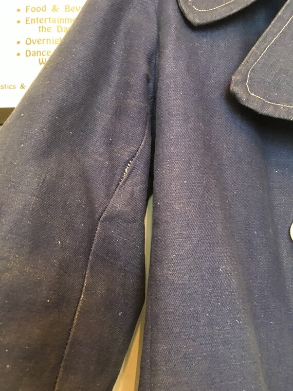 Vintage Blue Chore Jacket, Long Industrial Jacket… - image 9