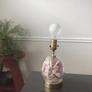 Seashell Lamp Art Sea Shell Decor Beach Lamp Shell Art Coastal Decor Brass Art Beach Decor House Lighting Vintage Decor Mid Century Lamp Art