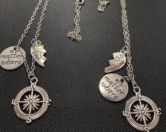 Best Friends - No Matter Where Necklace Set