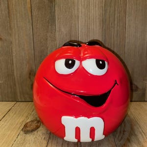 M&M's Red Character Cookie Jar ビンテージ レトロ M&M Red Ceramic