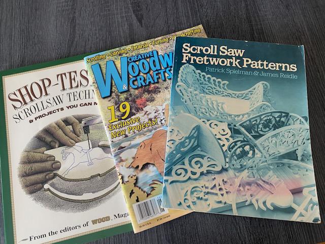 Set of 3 Scroll Saw Pattern Books Magazines Woodworking Fretwork Crafts DIY Projects
