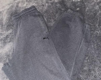 Men’s Puma Fleece Sweatpants – Size Large – Dark Grey