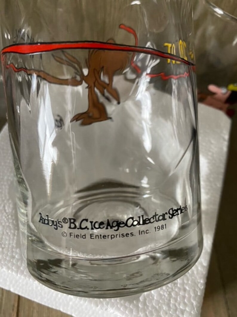 Vintage 1981 Arby's B.C. Ice Age Collector Series Promo Glasses - Set ...