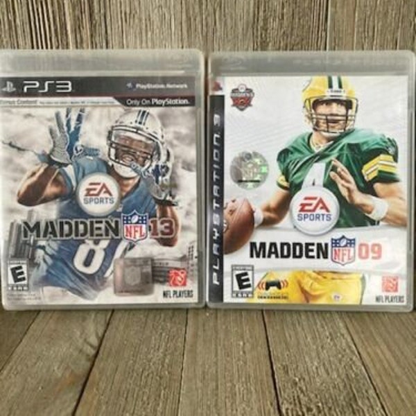 Set of 2  Playstation 3 - PS3 Madden NFL Games - Madden 09 - Madden 13