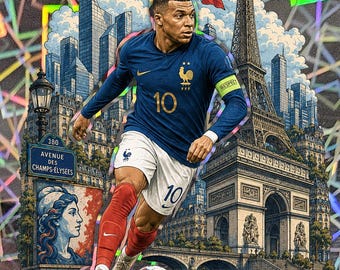 France Fifa Club World Cup Kylian Mbappé DT Downtown Card - CUSTOM Artwork