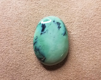Light Green Carico Lake Freeform Medium Oval Cabochon / Backed