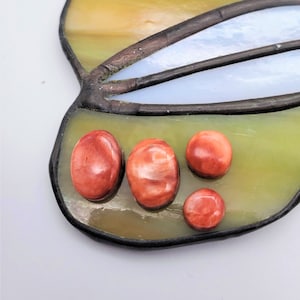 Red Spiny Oyster Shell Oval & Circle Cabochons/ backed/ set of 4
