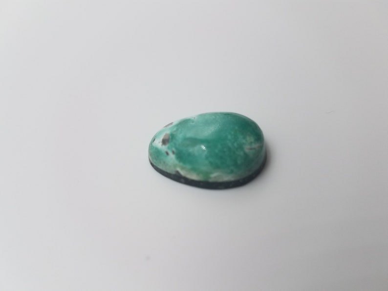 Blue Green Fox Turquoise Freeform Oval Cabochon Backed