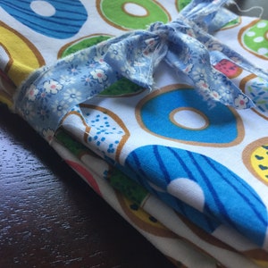 Set of 4,  16&quot; Donut cloth napkins, Reusable, unpaper towel