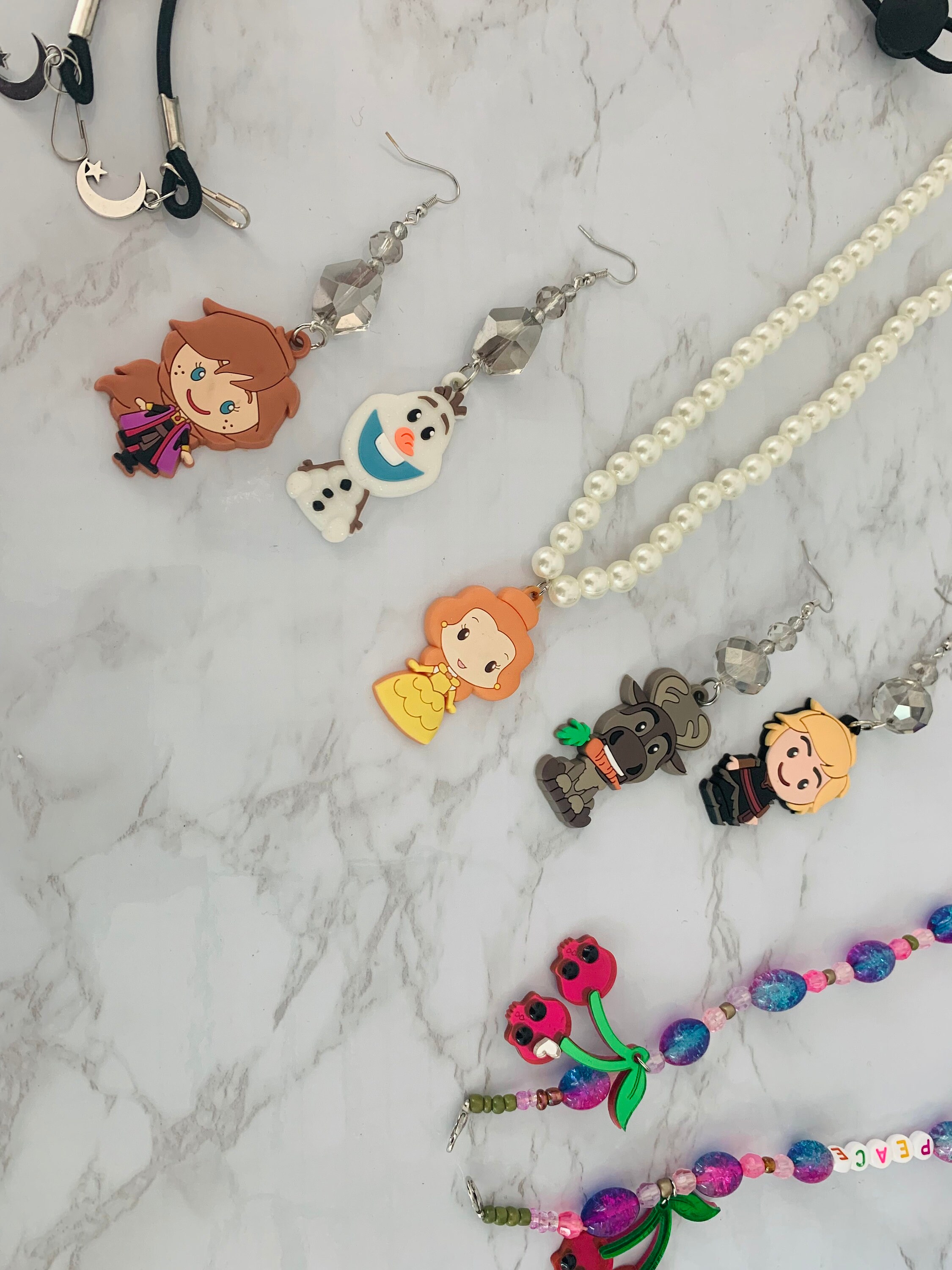 Disney character inspired frozen jewelry necklace and mask Etsy