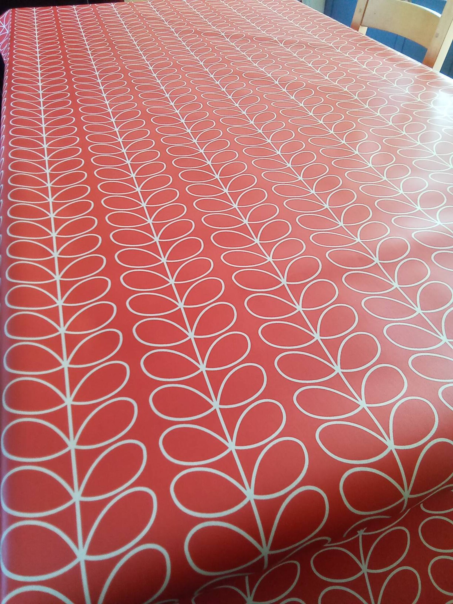 PVC Wipeclean Tablecloth Orla Kiely Tomato Linear Stem Fabric Etsy