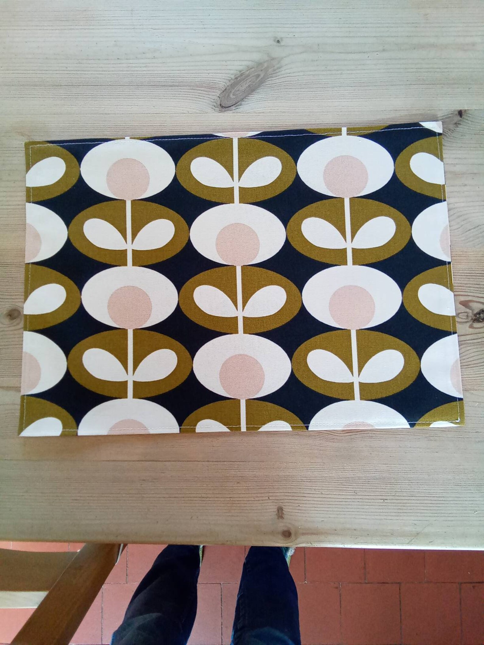 Placemat Orla Kiely Oval Flower Fabric Free P&P Etsy