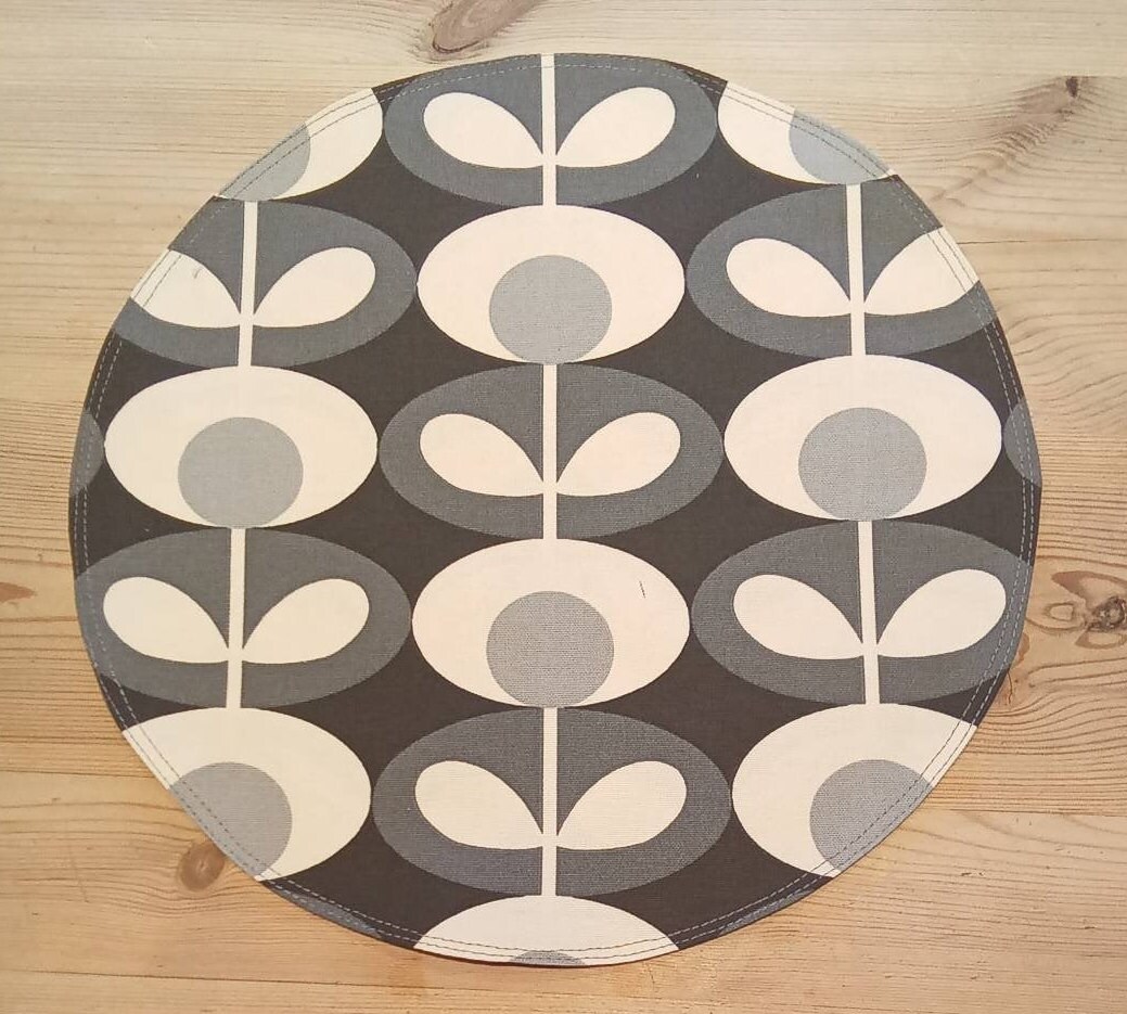 Placemat redondo Orla Kiely Flor Oval Gris Libre P&p Etsy