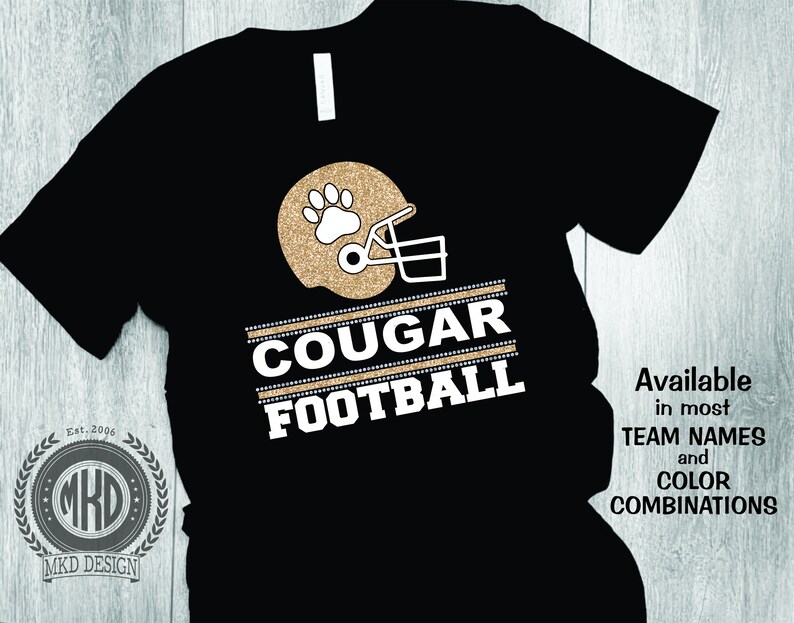 Cougar Football Shirt Cougars Mom School Spirit wear Custom | Etsy