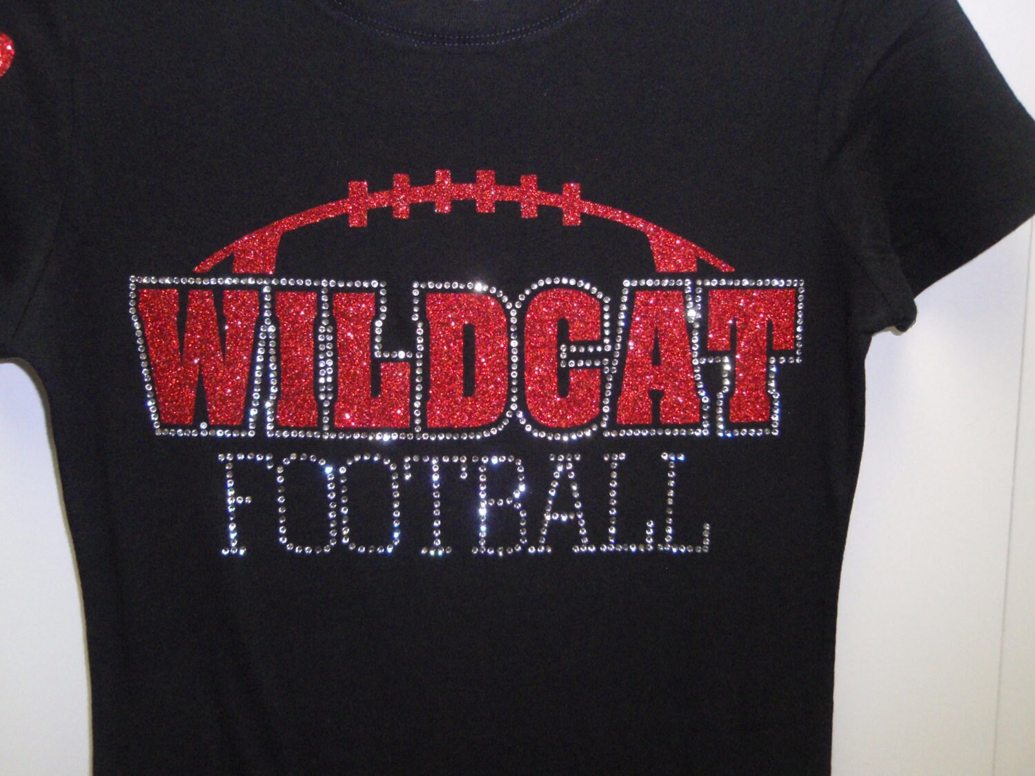 School Spirit Shirt Wildcat Football Custom Glitter Shirt Etsy