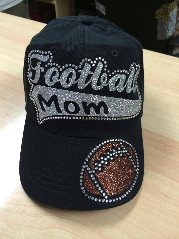 Football Mom Cap Football Mom rhinestone Hat Football Hat Etsy