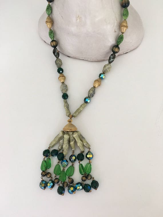 Crown Trifari Chunky Tassel Necklace - image 2