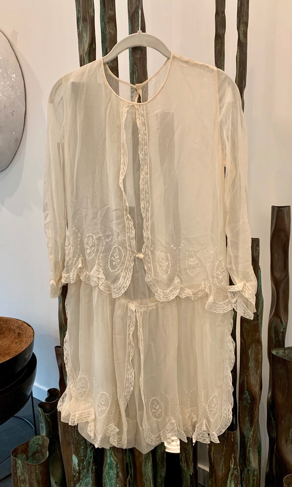 1920’s Cream Flapper Sheer Dress