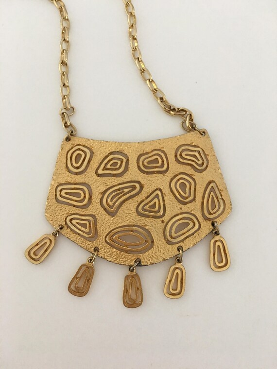 Modernist Abstract Statement Necklace - image 2