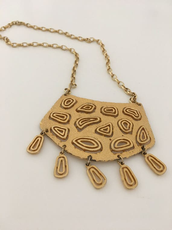 Modernist Abstract Statement Necklace - image 1