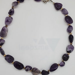 Amethyst Nugget Chunky Halskette