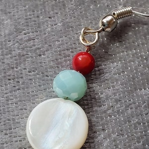 Aqua and Blue Drop Earrings in Various Shapes for Nautical Collection
