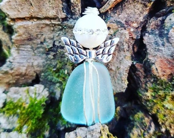 Sea Glass Angel, Memorial Ornament, Infant Loss Ornament, Angel Wing Ornament, In Memory Of, Infant Memorial Ornament, Christmas Ornament