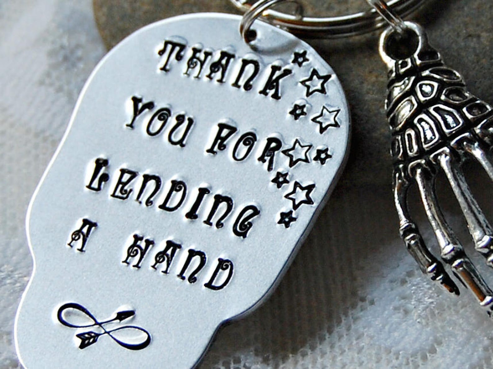 Skull Keychain Skeleton Keychain Thank You Gift Groomsman Etsy