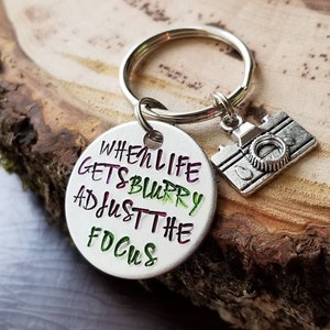 Photographer Gift, Gifts For Photographer, Photographer Key Chain, Photographer Keychain, Photographer Accessory, Hand Stamped Key Chain