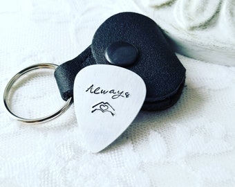 Guitar Pick, Personalized Pick, Custom Pick, Gift for Men, Gift For Dad, Customized Plectrum, Music Lover, Hand Stamped Pick, Guitarist Gift