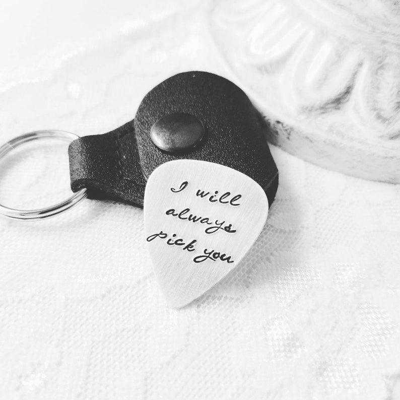 Guitar Pick, Personalized Pick, Custom Pick, Gift for Men, Gift For Dad, Customized Plectrum, Music Lover, Hand Stamped Pick, Guitarist Gift image 4