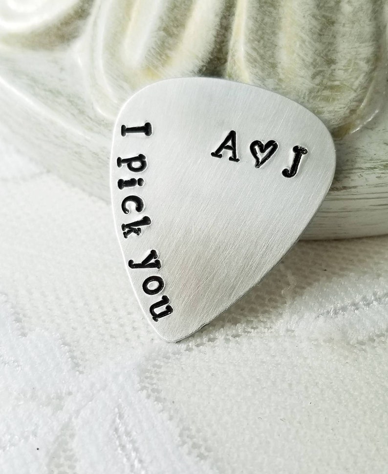 Guitar Pick, Personalized Pick, Custom Pick, Gift for Men, Gift For Dad, Customized Plectrum, Music Lover, Hand Stamped Pick, Guitarist Gift image 7
