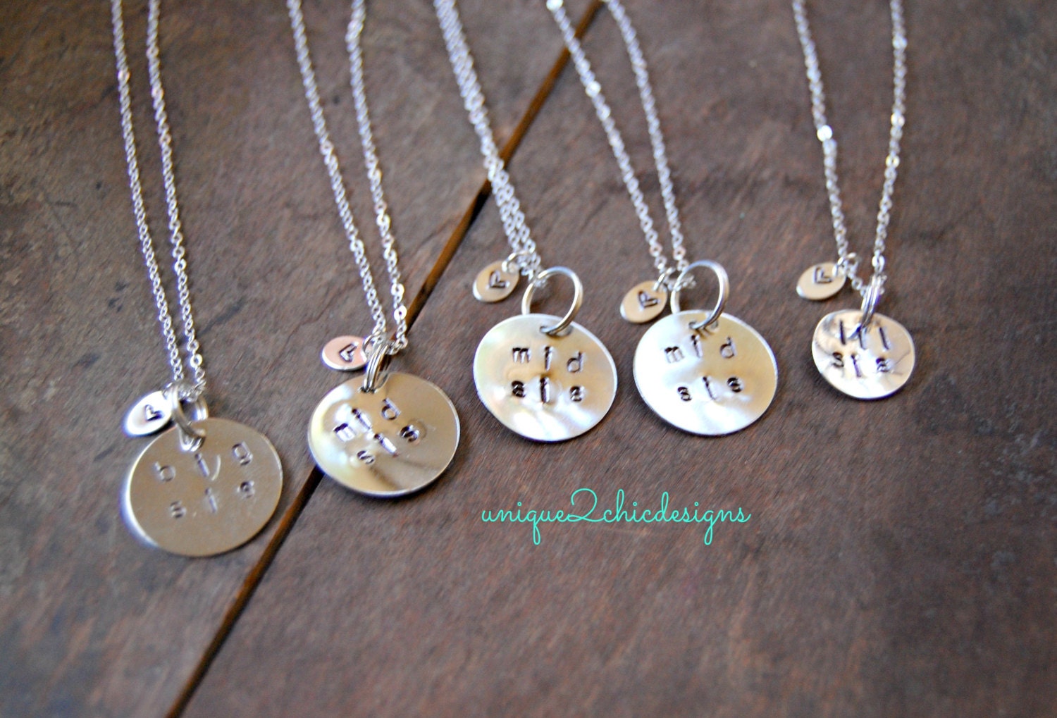 Sibling Jewelry Personalized Gifts Hand Stamped Necklace Etsy